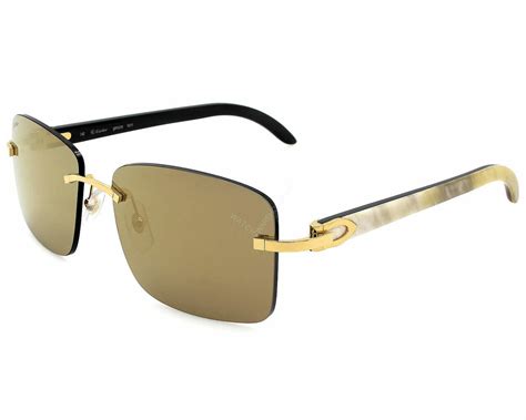 cartier buffalo horn sunglasses|cartier genuine horn 140.